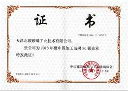 天津北玻2018證書